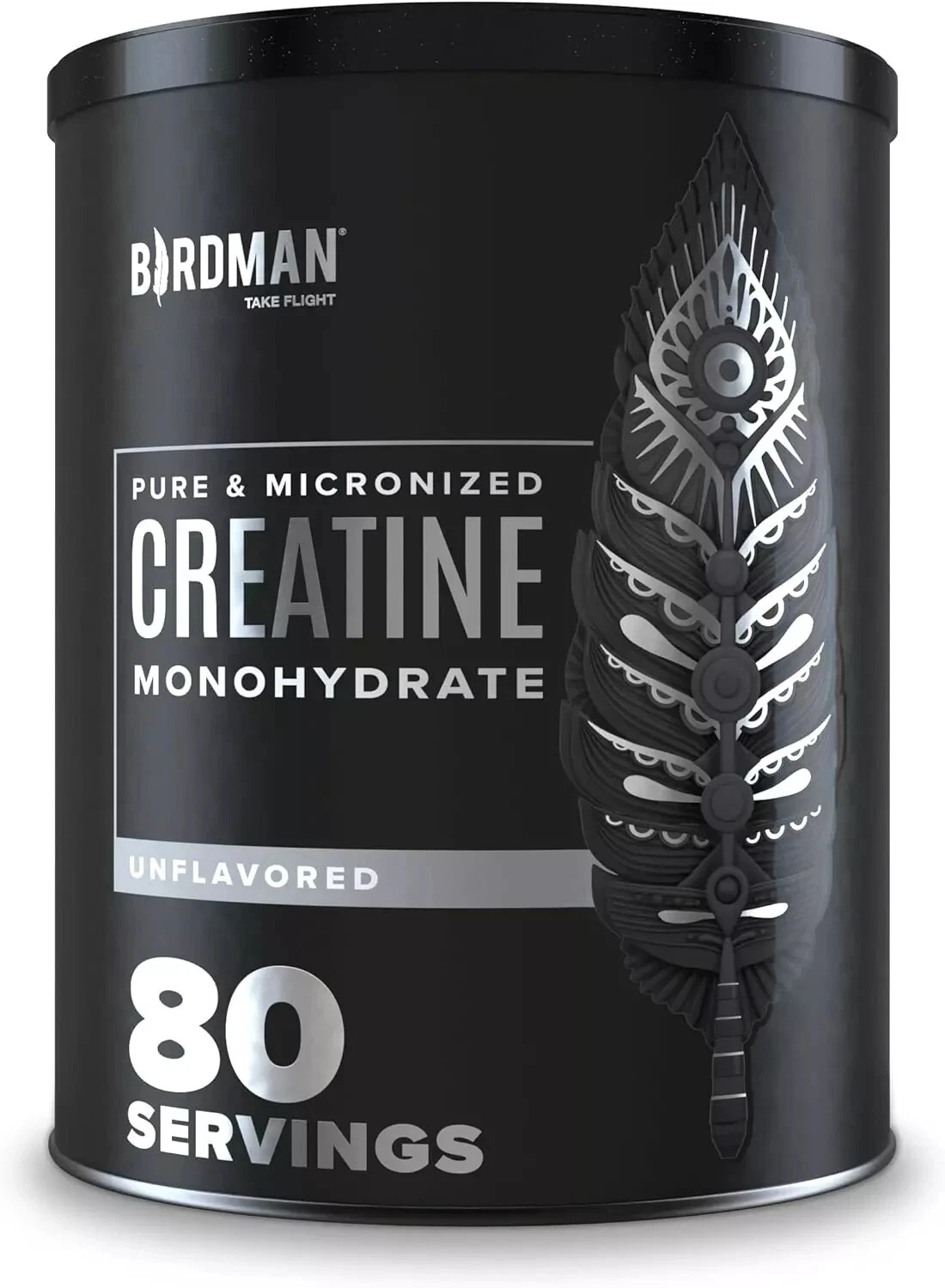 BIRDMAN Micronized Creatine Monohydrate Powder, Organic, Muscle Recovery, Caffei