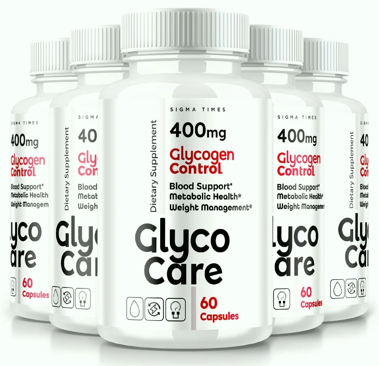 (5 Pack) Glyco Care Glycogen Control Pills, Blood Sugar & Metabolic Health Aid
