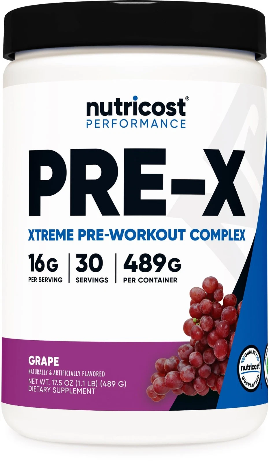 Pre-X, Extreme Pre-Workout Powder Complex, Grape, 30 Servings, Vegetarian, No...