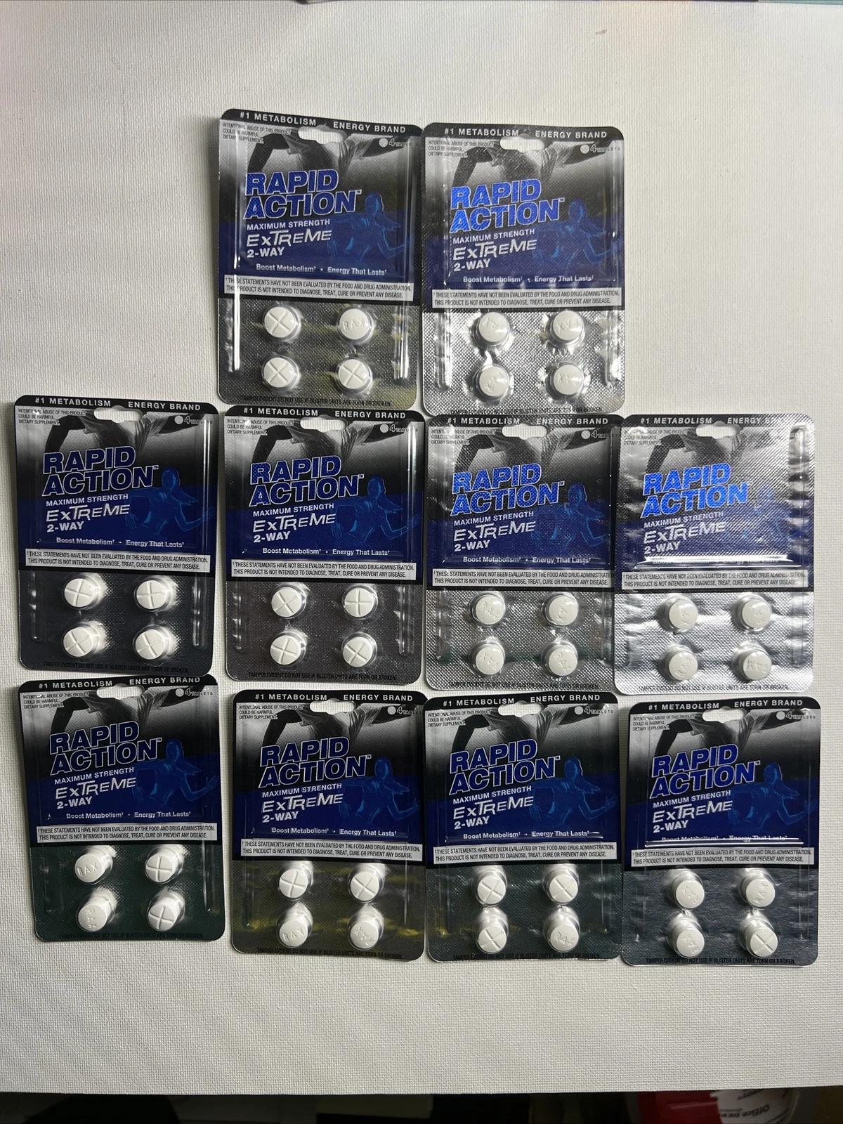 Rapid Action Extreme 2 Way Energy Boost 10 Packs (40 pills)