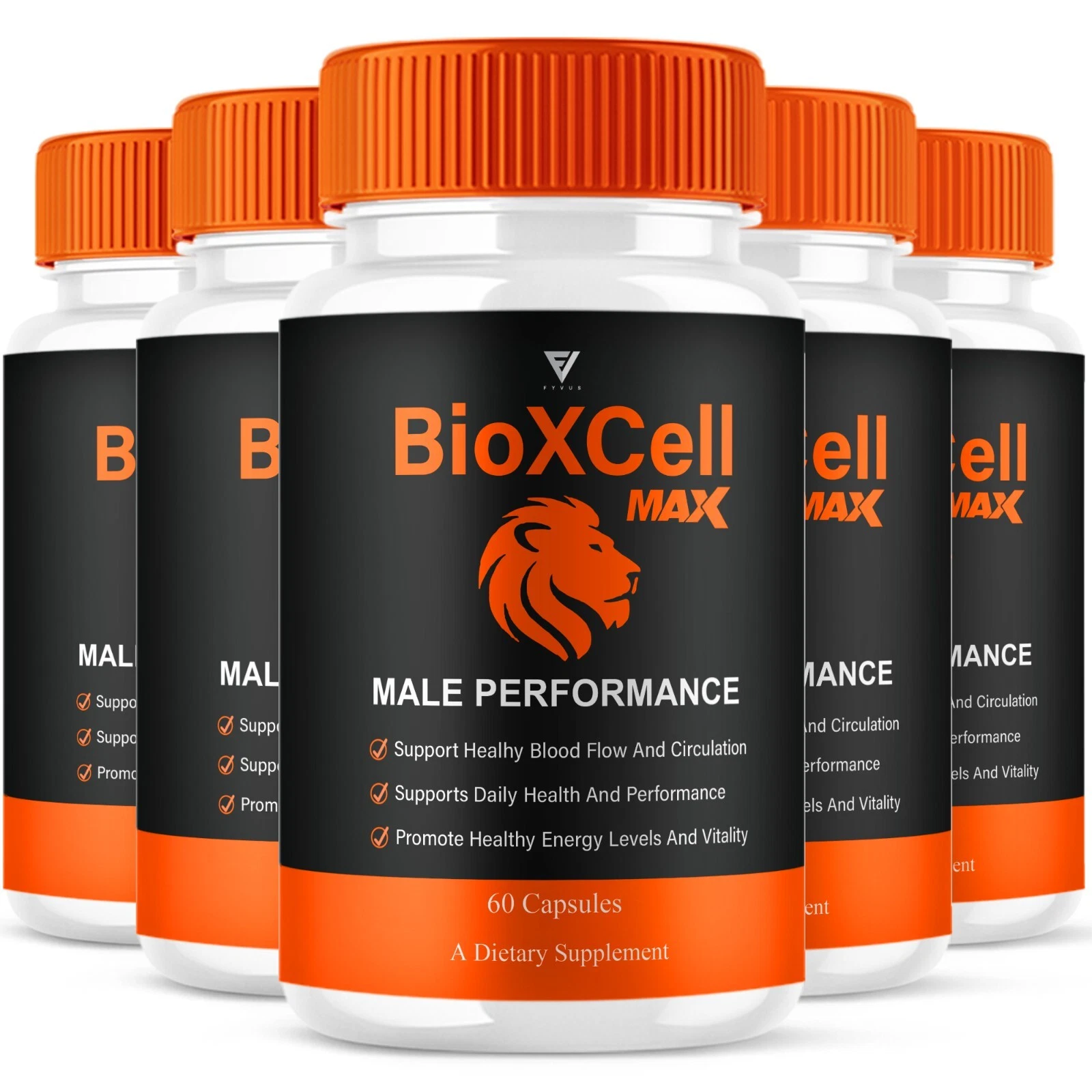 (5 Pack) BioXCell Max Performance Supplement, BioXCells Capsules (300 Capsules)