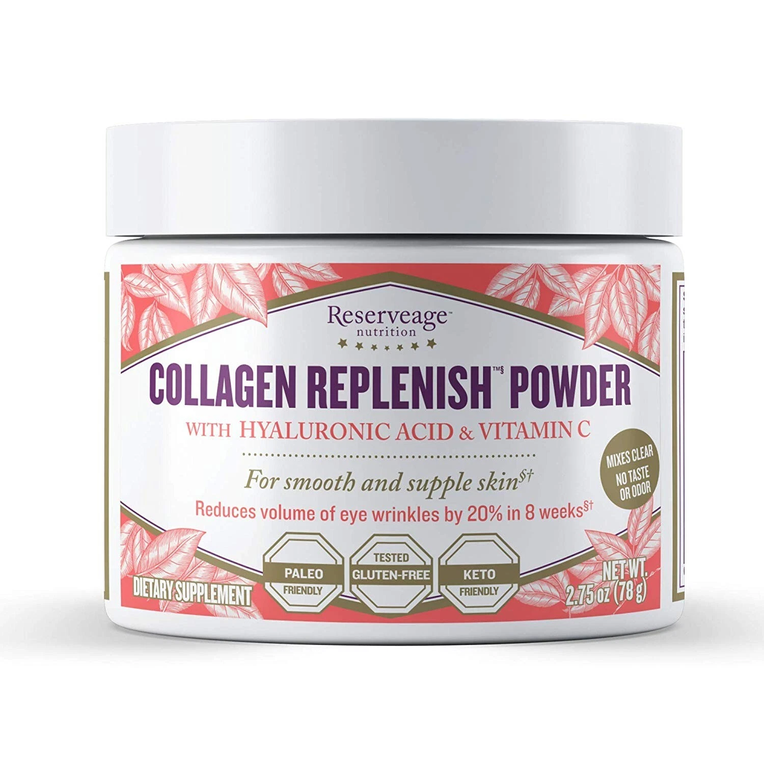 Reserveage Beauty Collagen Replenish Powder - 2.75 Ounces - 30 Servings