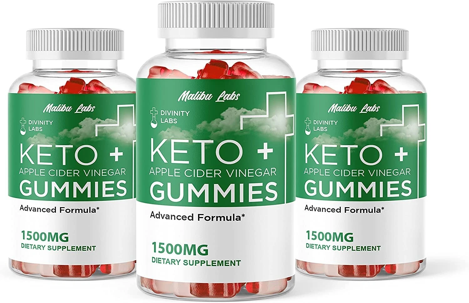 Divinity Labs Keto ACV 1500MG Detoxing Gummies Supplement Pack of 3