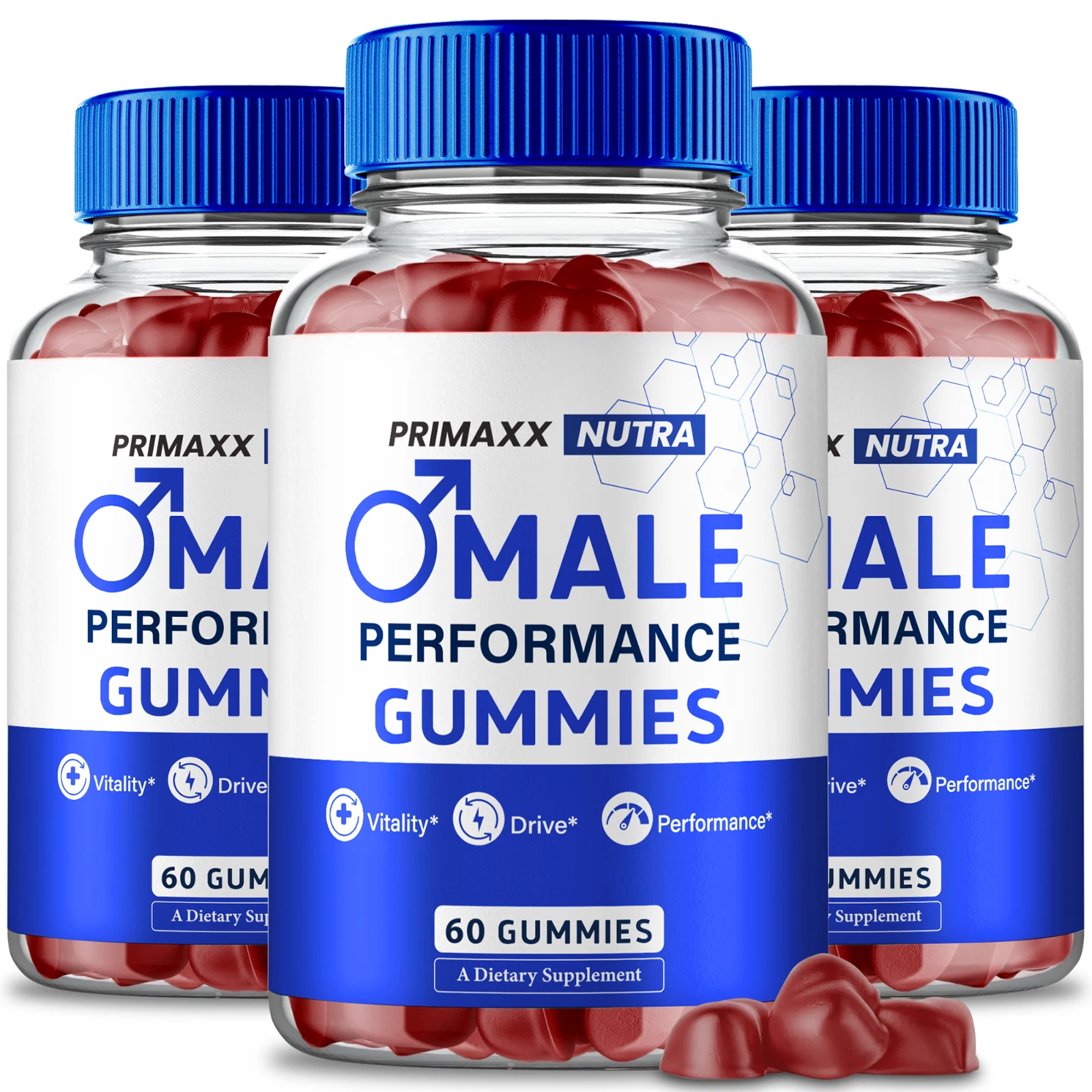 (3 Pack) Primaxx Nutra Men Gummies, PrimaxxNutra Max Performance Male Gummies