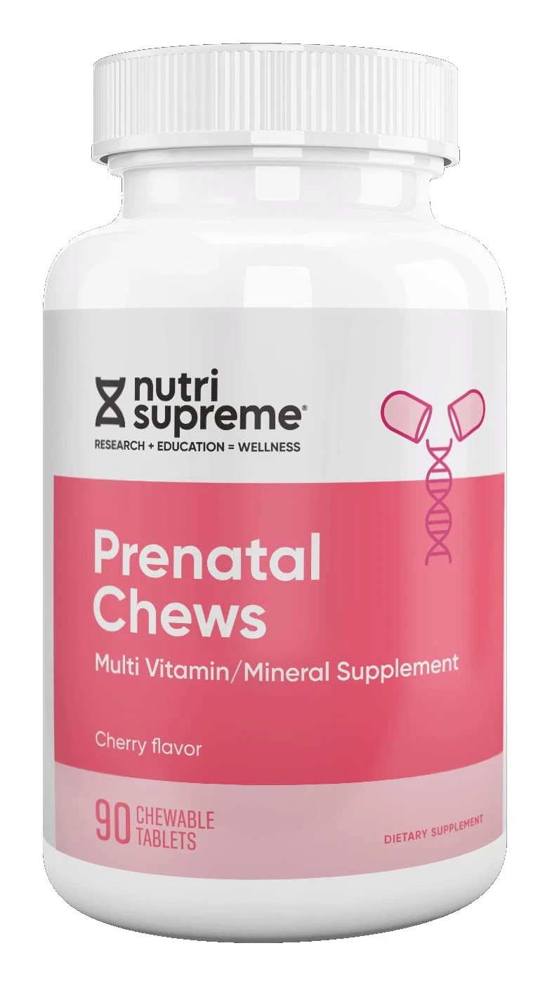 Nutri Supreme Prenatal Vitamin Chewable Prenatal Vitamins for Women with 800 ...