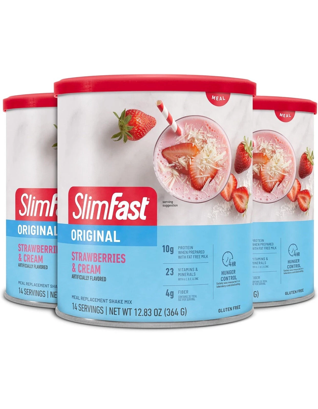 *3 PK**Original Meal Replacement Shake Mix, Strawberries & Cream~(12.83 oz Each)