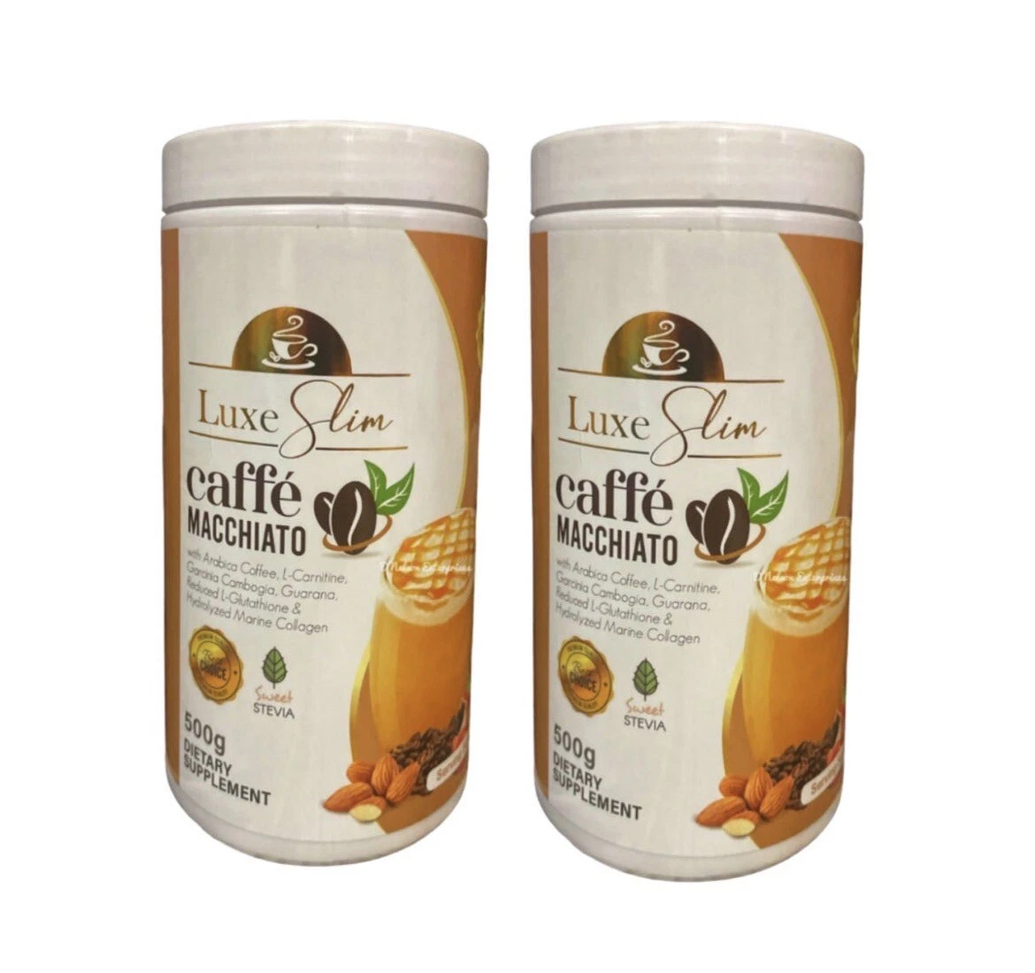 2 Jars Luxe Slim Caffé Macchiato Half Kilo 500g