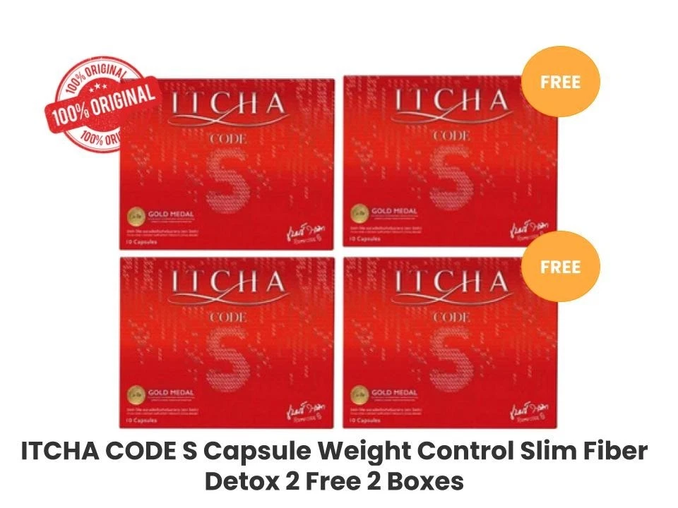 ITCHA CODE S Capsule Weight Control Slim Fiber Detox 2 Free 2 Boxes