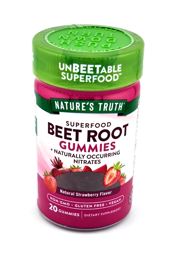 Nature's Truth Beet Root Vegan Gummies – 20 Count