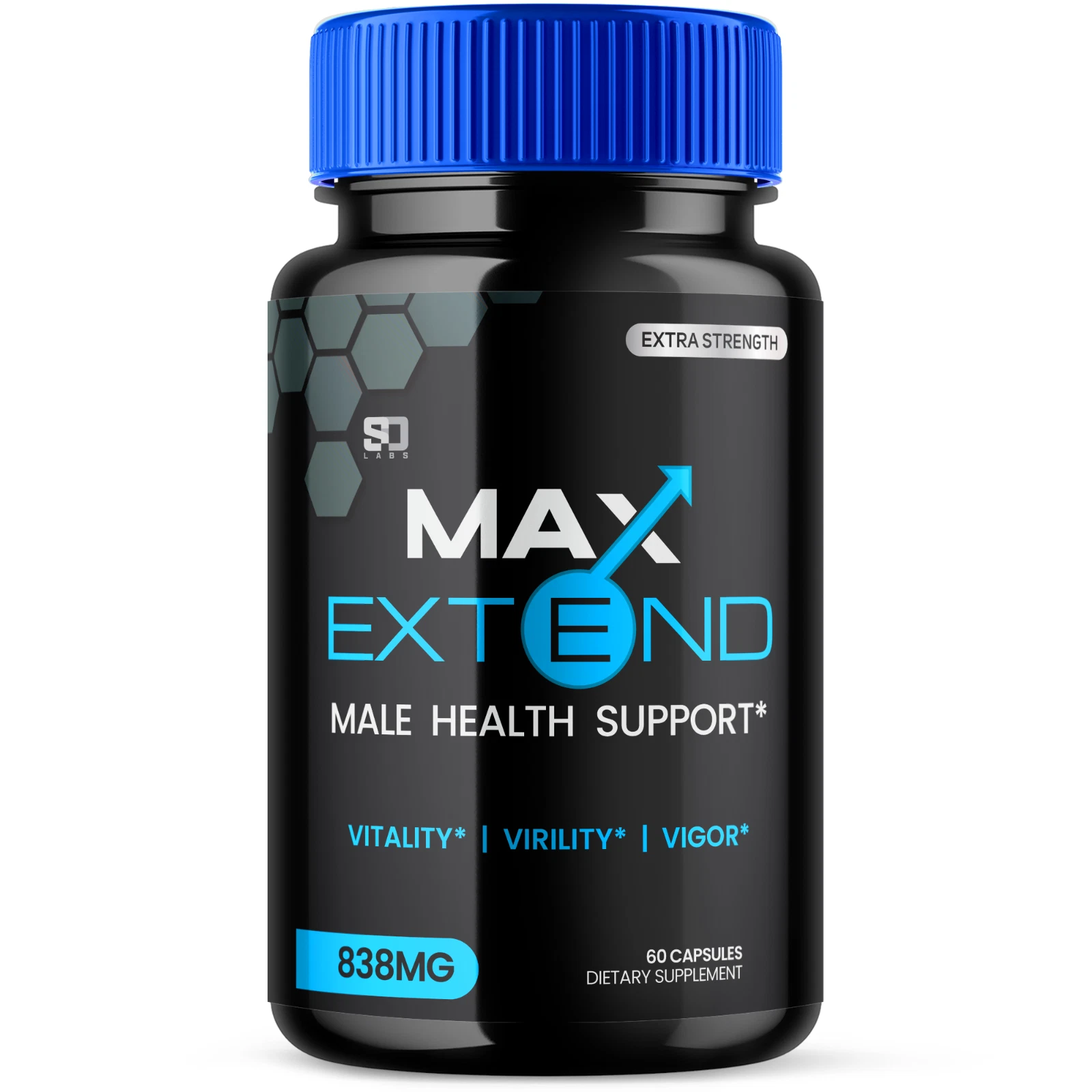 Max Extend Male Health Support Pills to Boost Vitality Virility Vigor 1 Pack