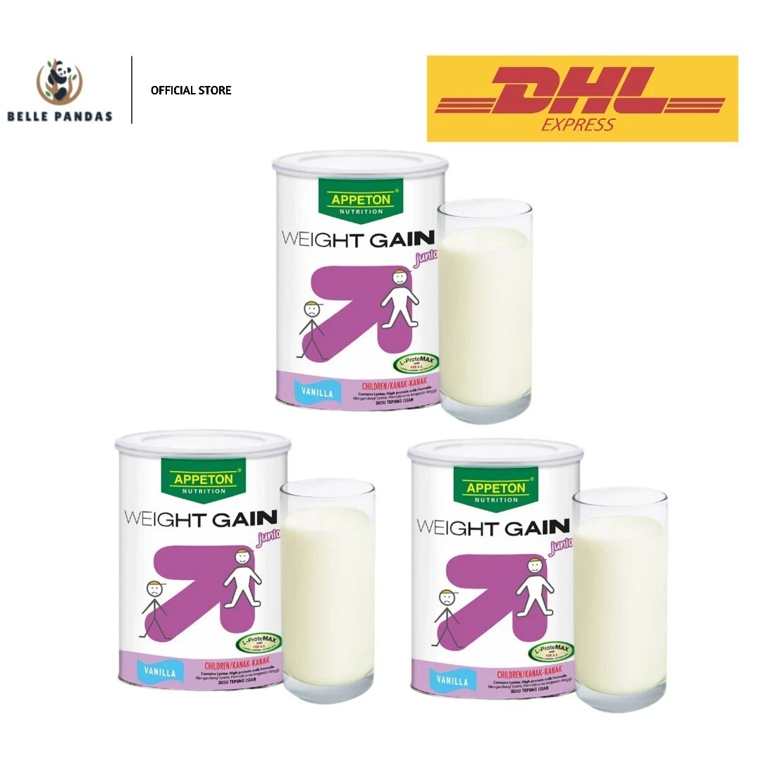 3 Tins APPETON Weight Gain Junior Vanilla With L-ProteMAX 450g FAST SHIPPING