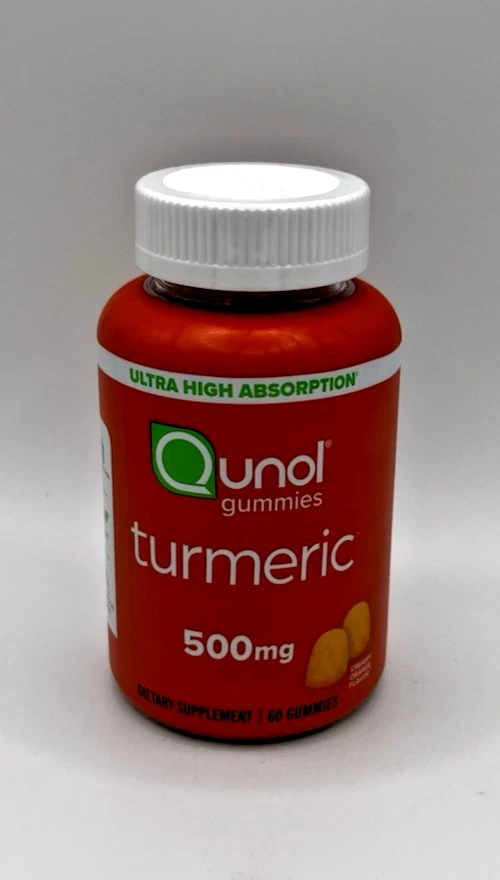 Qunol Turmeric Gummies Creamy Orange 500mg 60Ct FREE SHIPPING! BUY NOW!