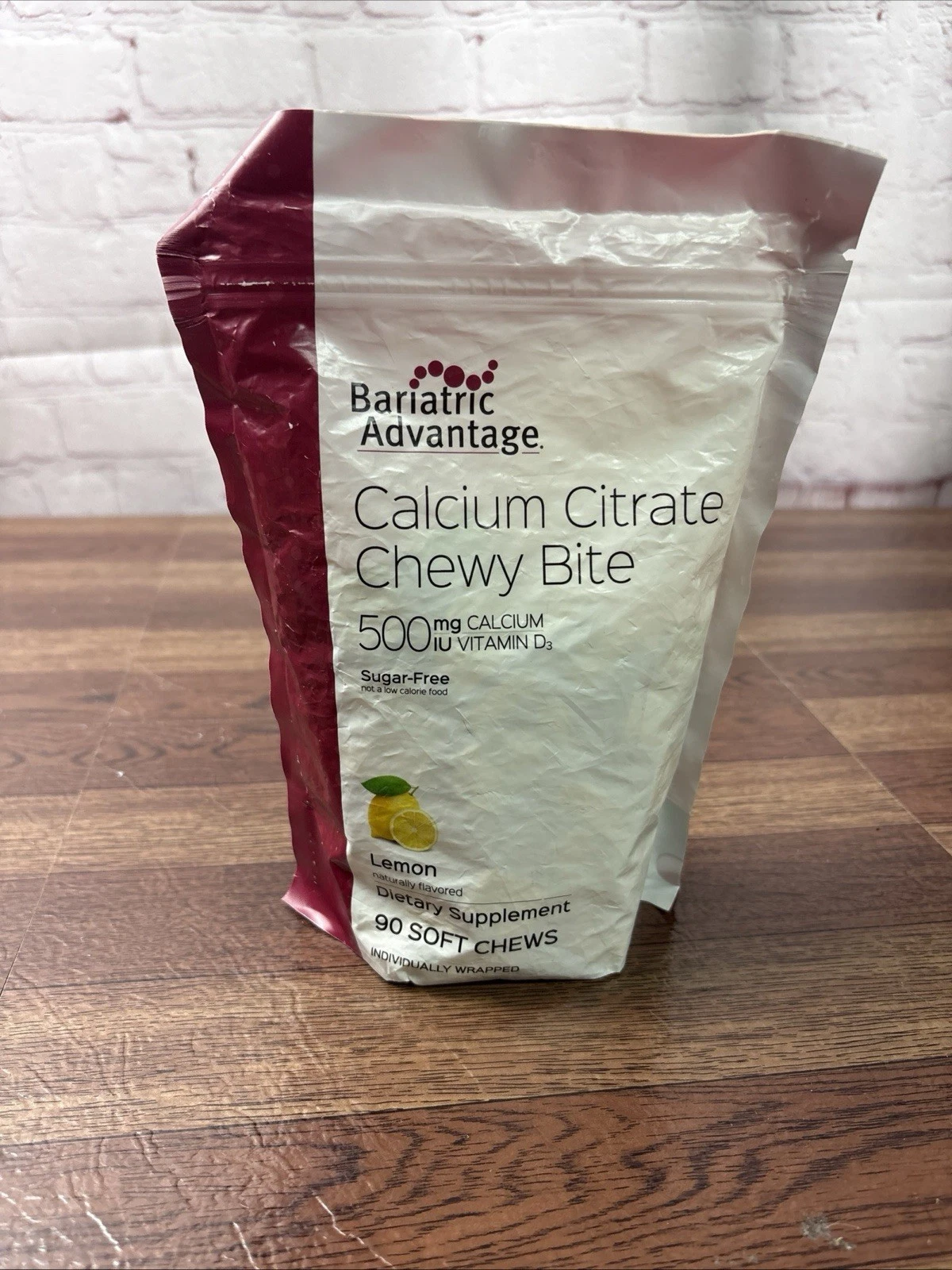 Bariatric Advantage - Calcium Citrate Chewy Bites 500mg Lemon Flavor for