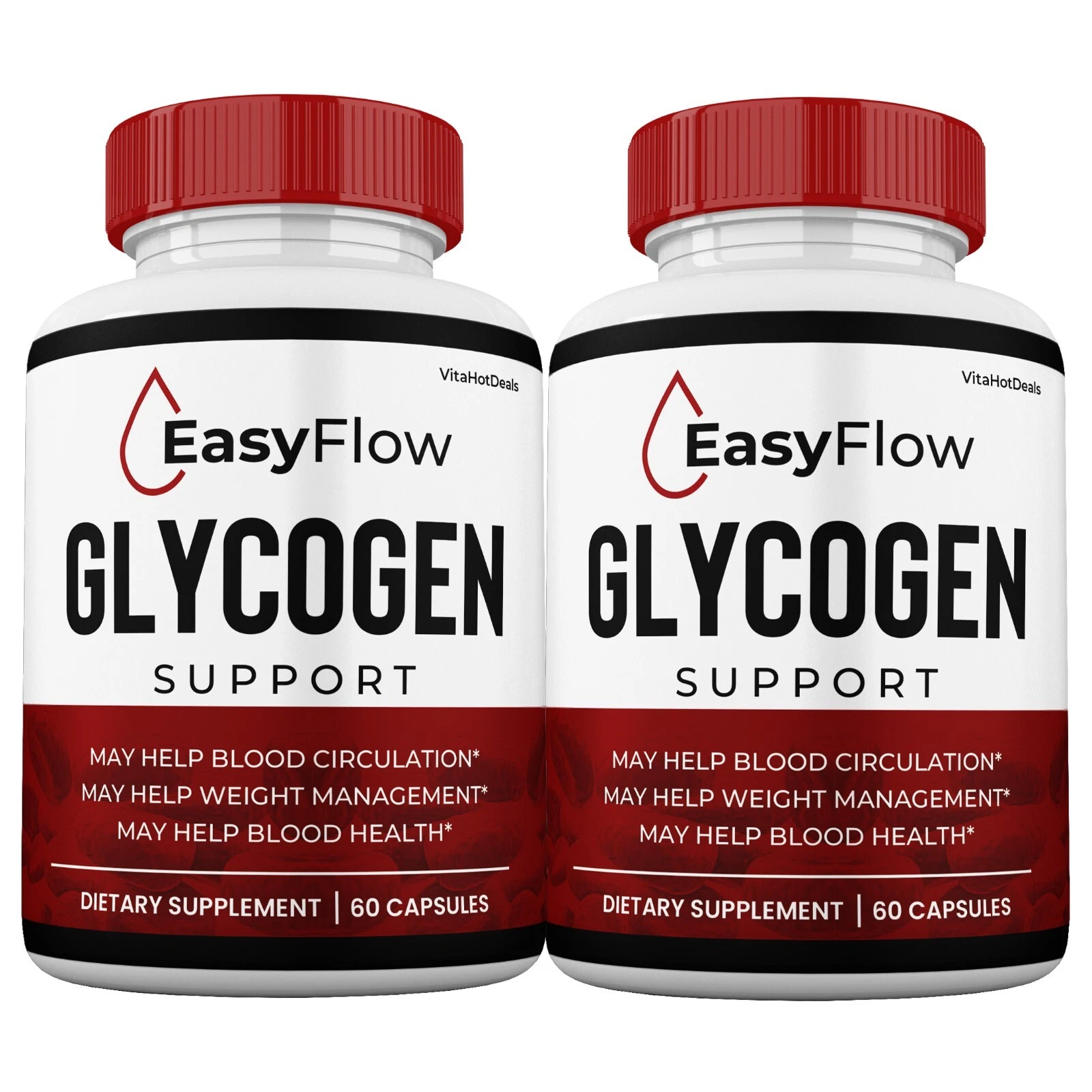 EasyFlow Glycogen Support Pills, Easy Flow Capsules Blood Support (2 Pack)