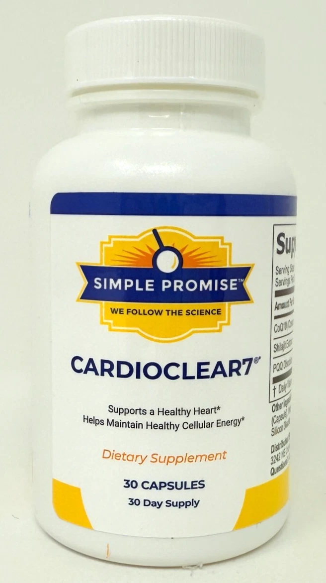Cardio Clear 7 - 30 Capsules New/Sealed Exp 9/2026 Free Shipping!