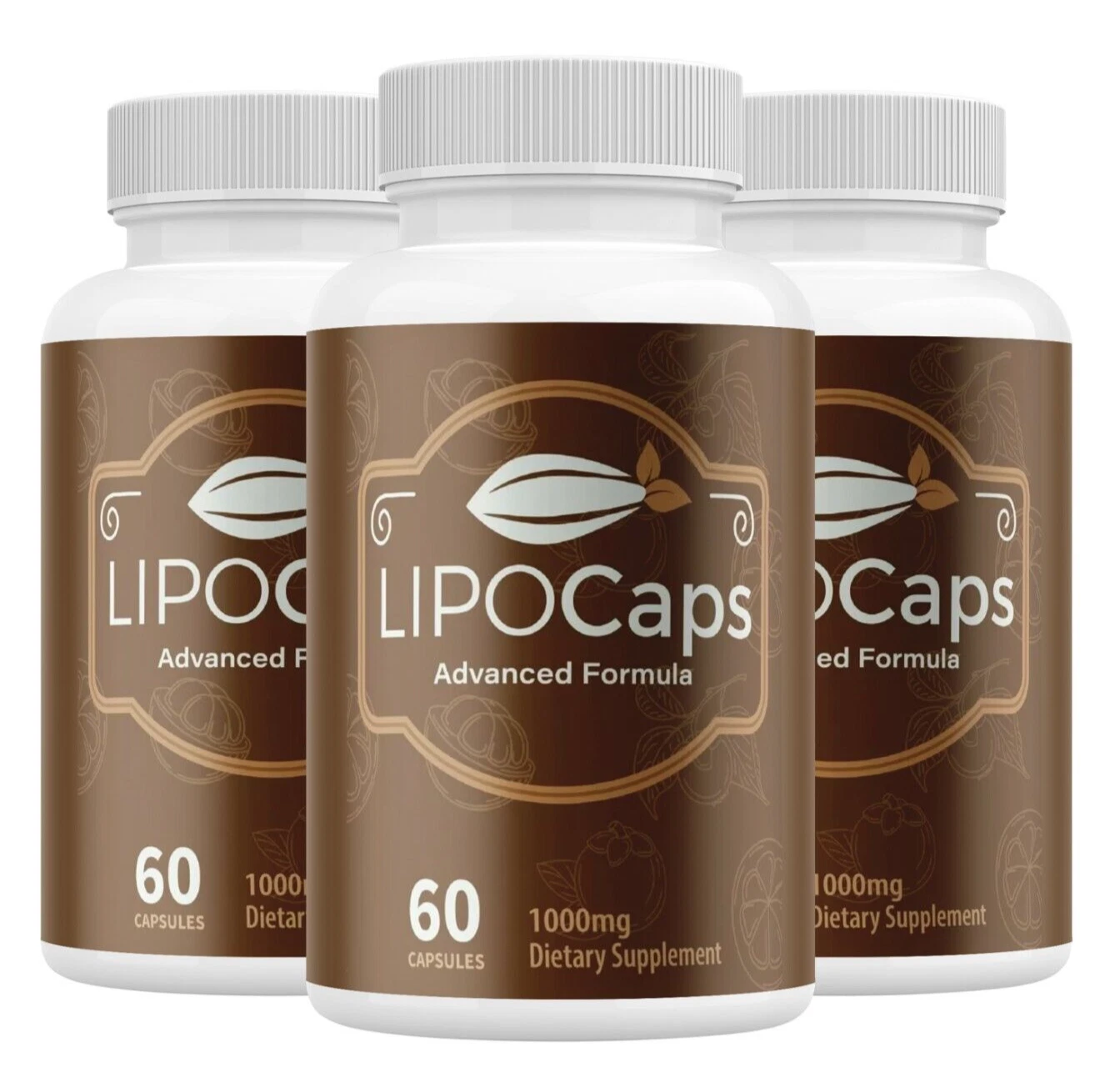(3 Pack) Lipocaps Advanced Weight Loss Capsules for Burning Excess Belly Fat