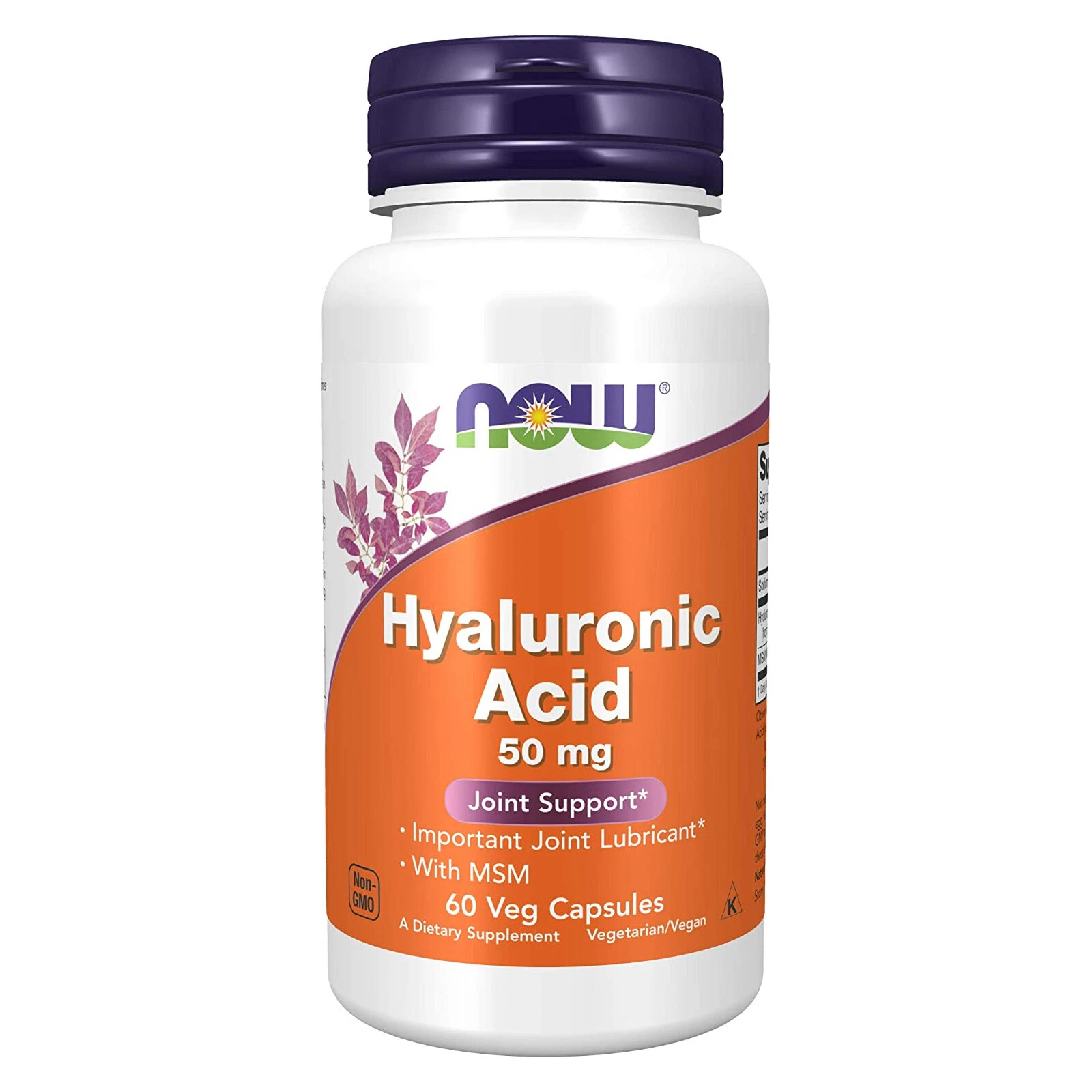 NOW FOODS Hyaluronic Acid with MSM 60 Veg Capsules