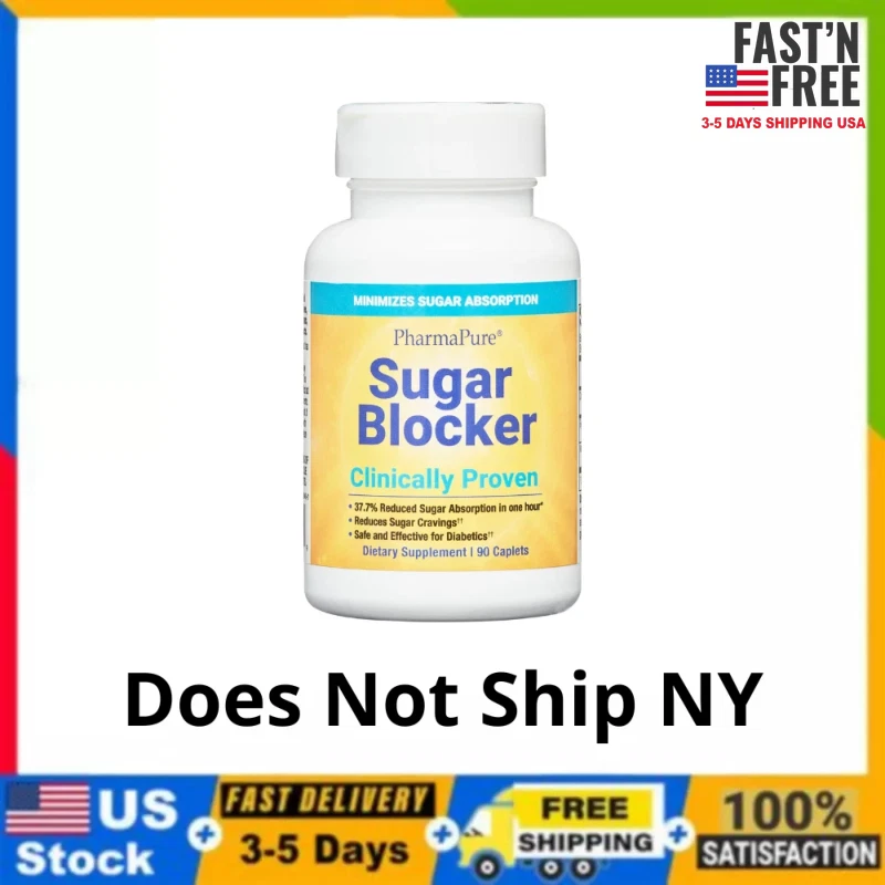 PharmaPure Sugar Blocker Weight Loss Supplement, 90 Count, Diet Program, Health