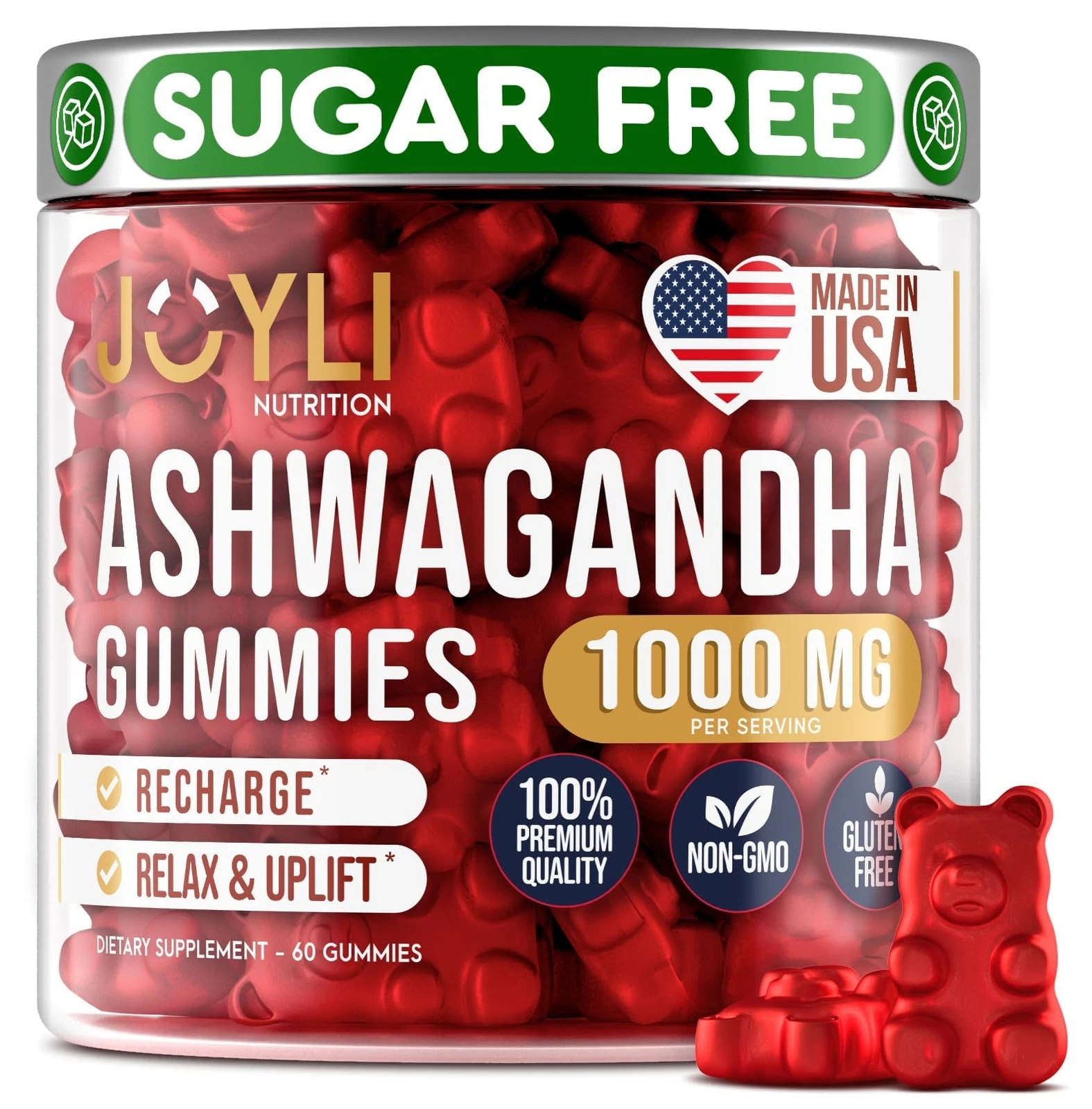 Ashwagandha Gummies for Women & Men - Natural Calm Gummies with Ashwagandha R...