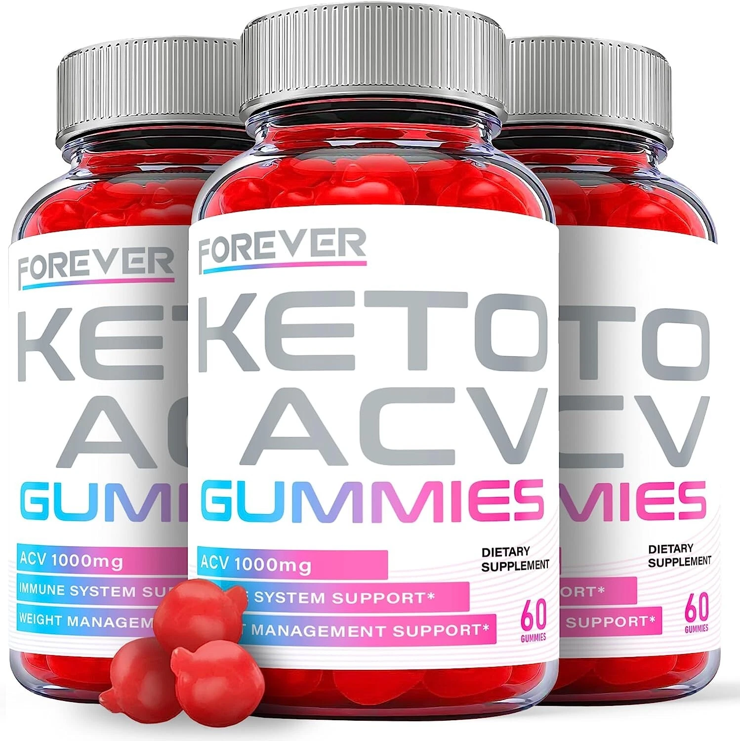 Forever Keto Gummies - Forever Keto ACV Gummies For Weight Loss, Vegan (3 Pack)
