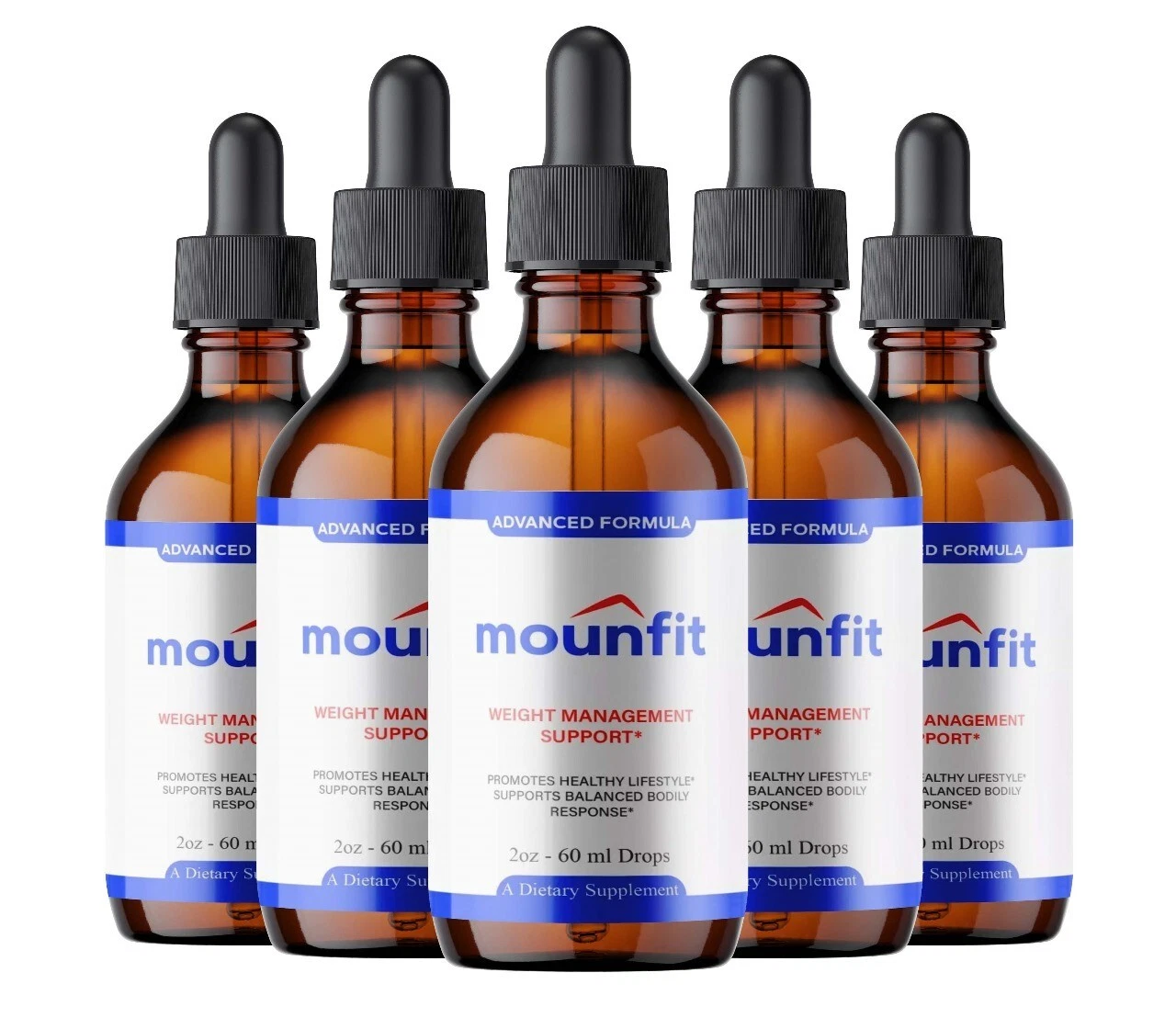 (5 Pack) Mounfit Drops Moun Fit Overall Health & Wellness Supplement