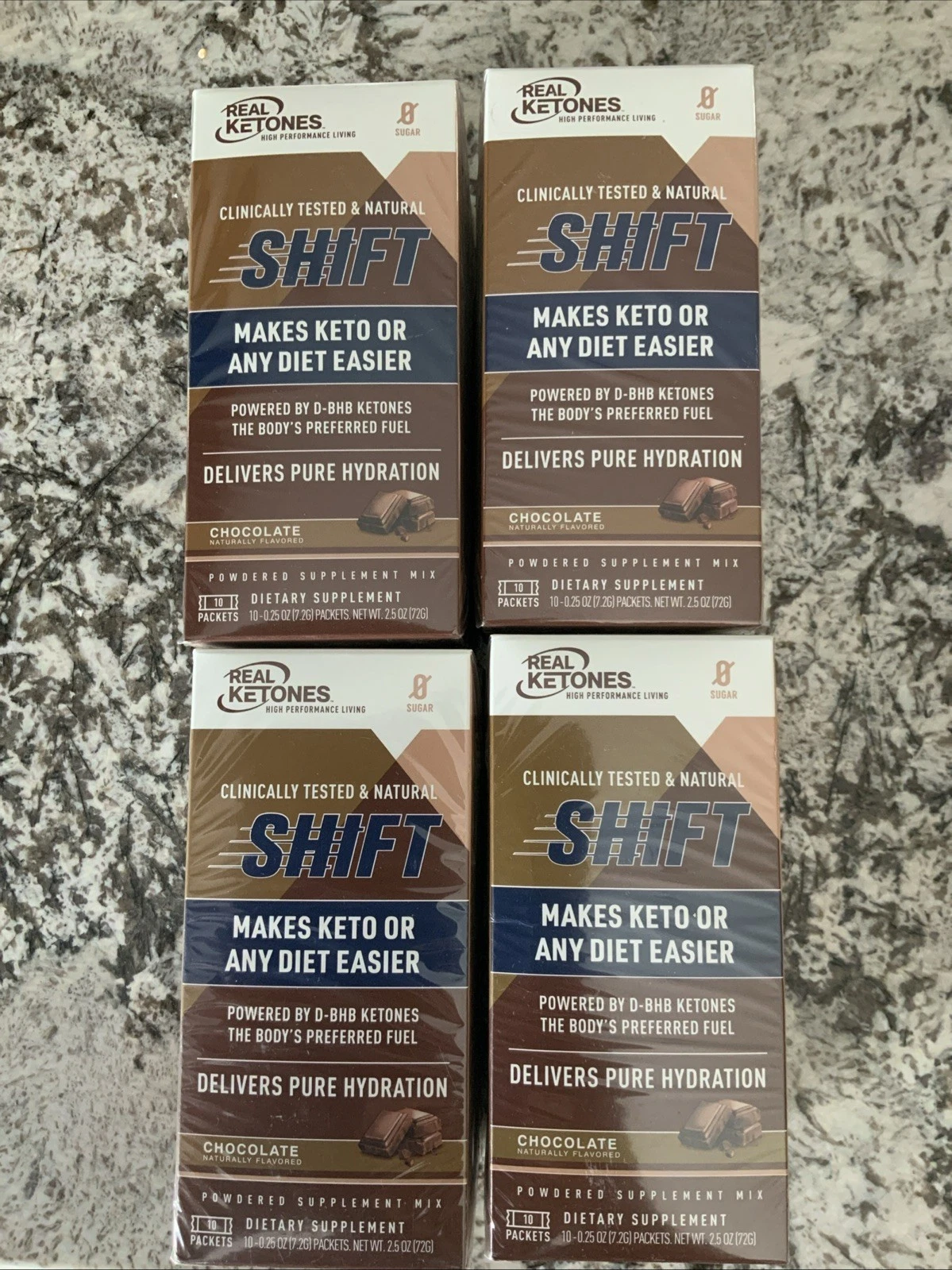 4 Boxes Real Ketones D-BHB Chocolate 10 Packets Per Box-New & Sealed