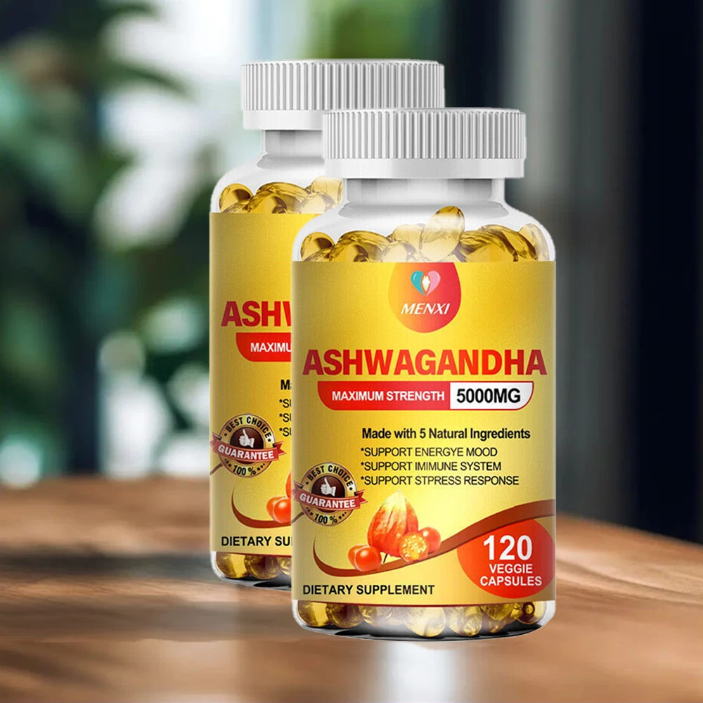 Organic Ashwagandha Capsules High Quality Dietary Supplement 240 Vegan Softgels