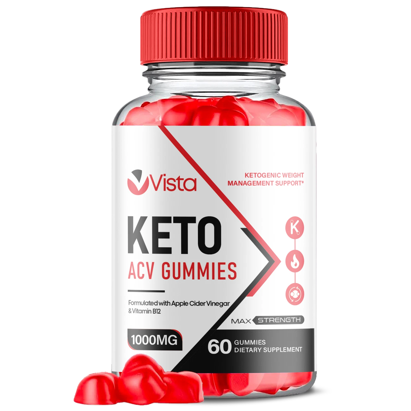 Vista Keto ACV Gummies for Weight Loss, Fat Burning, and Energy (60 Gummies)