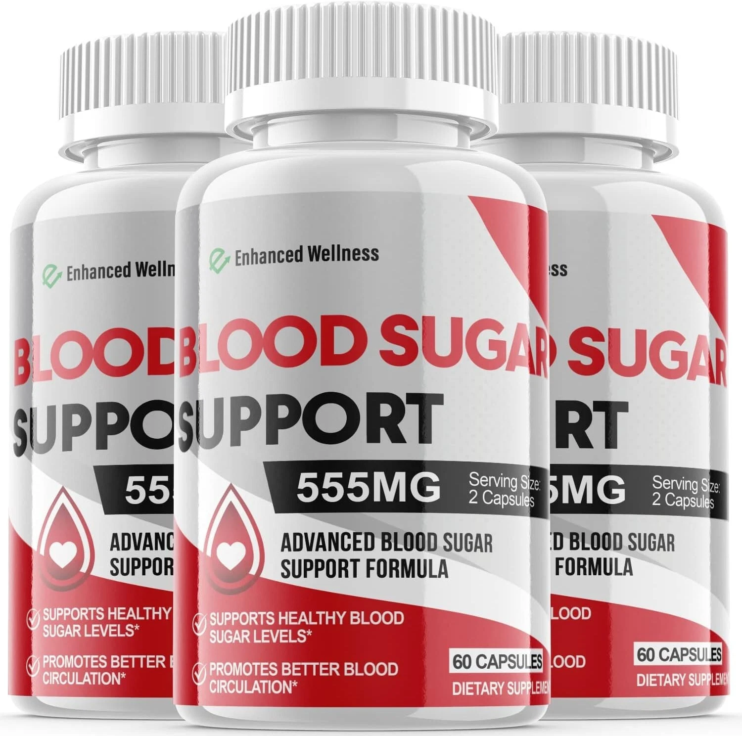 3 Pack - Enhanced Wellness - Supports Blood Sugar, Glucose, Metabolism - 180 Cap