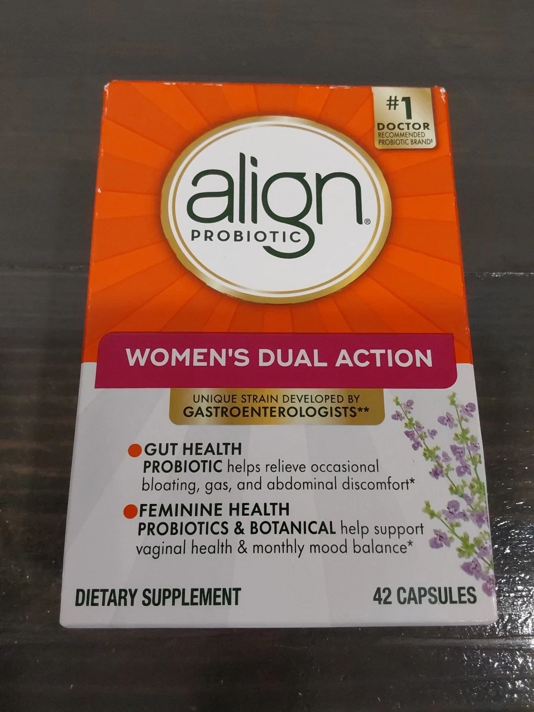 Align Probiotic Supplement Women's Dual Action 42ct Exp 7/2026 New A