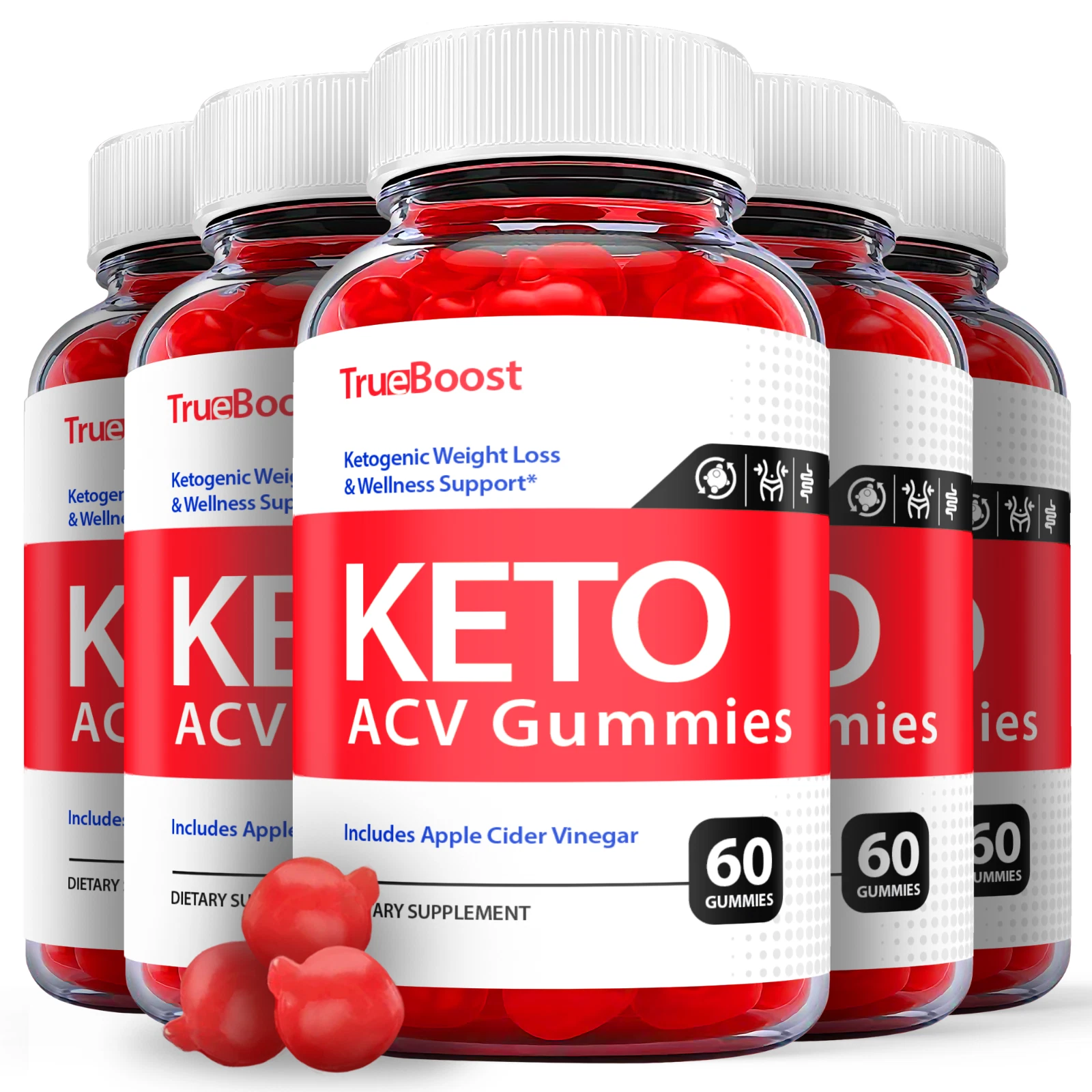 TrueBoost Keto ACV Gummies - TrueBoost Keto Gummys Weight Loss OFFICIAL - 5 Pack