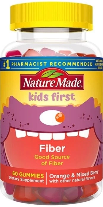 Nature Made Kids First Fiber Gummies Strawberry, Lemon & Orange 60 EA