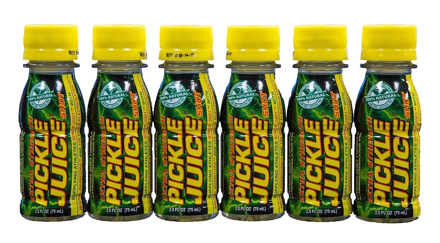 Pickle Juice Extra Strength Shots, 2.5 oz - Stops Muscle Cramps - 6-Pack