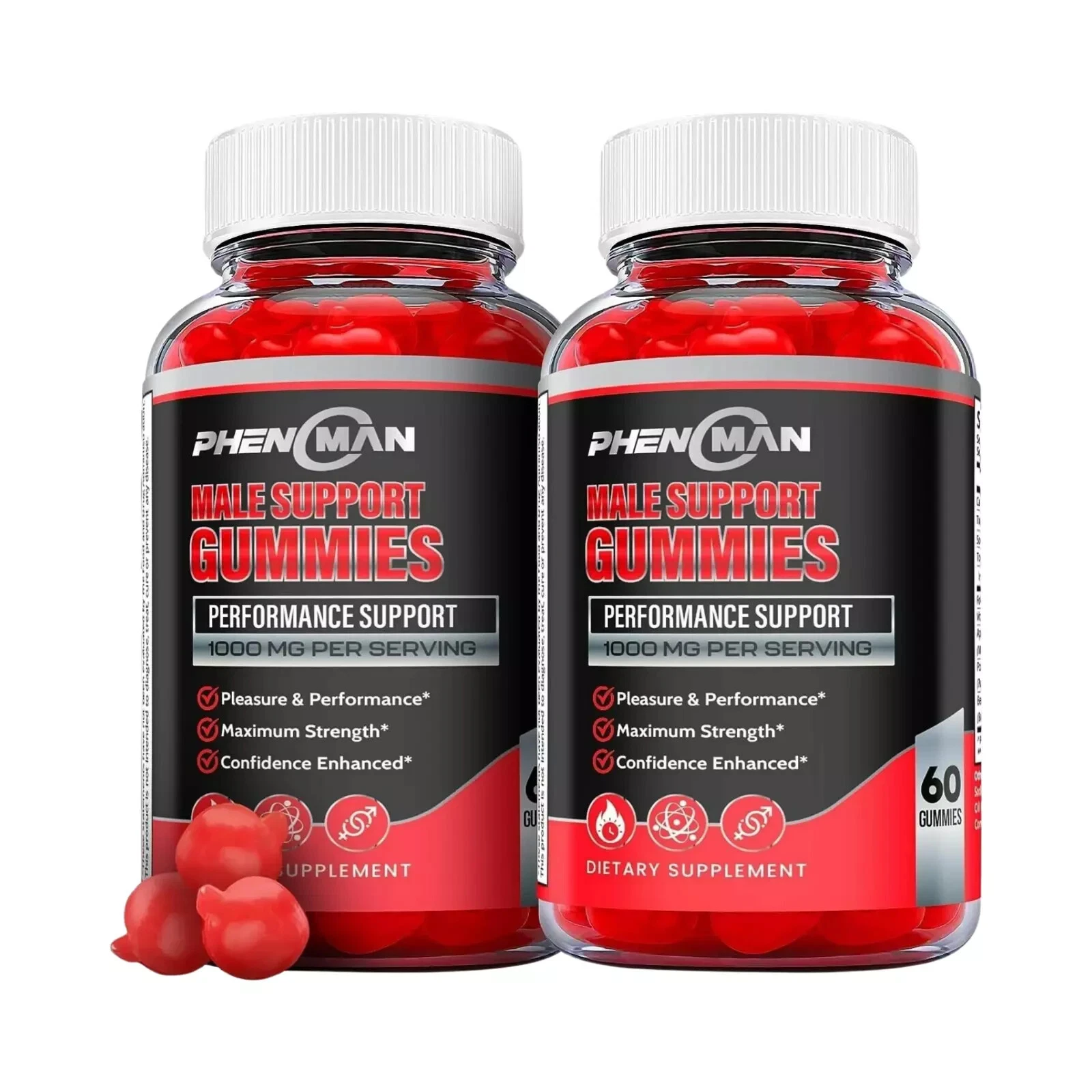 2-Pack Phenoman Male Gummies - Phenoman Male Enhancement Support (120 Gummies)