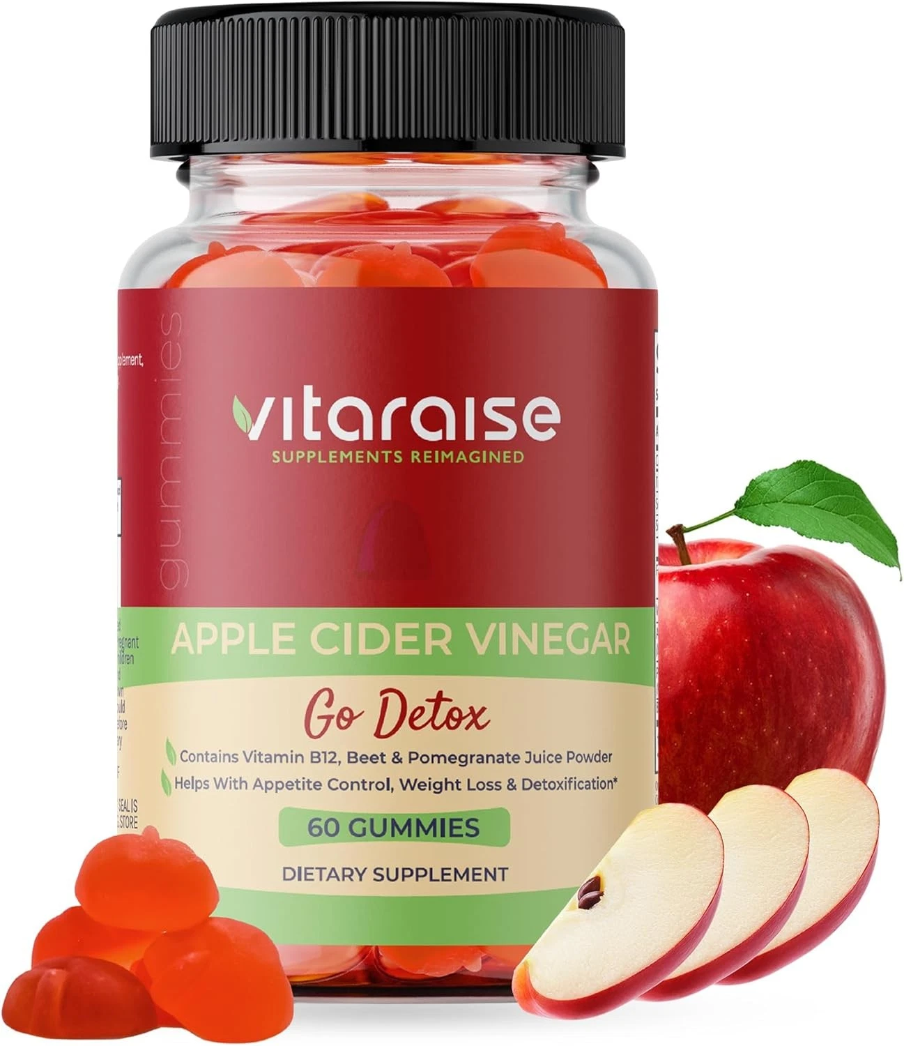 Apple Cider Vinegar Gummies - ACV with Mother Gummies for Weight Loss - Detox &