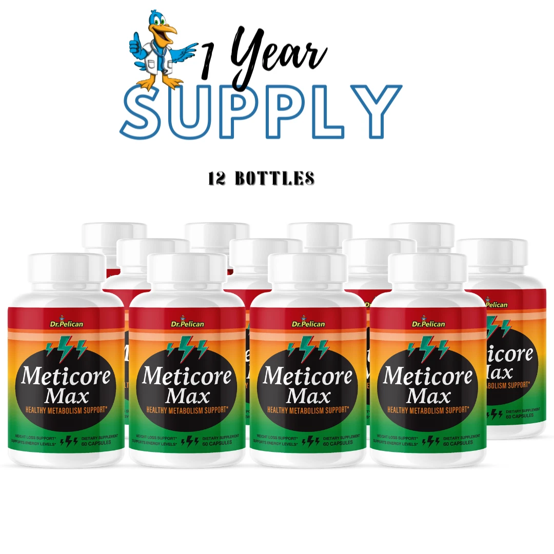 Meticore Max- Keto & Weight Support- 12 Bottles- 720 Capsules