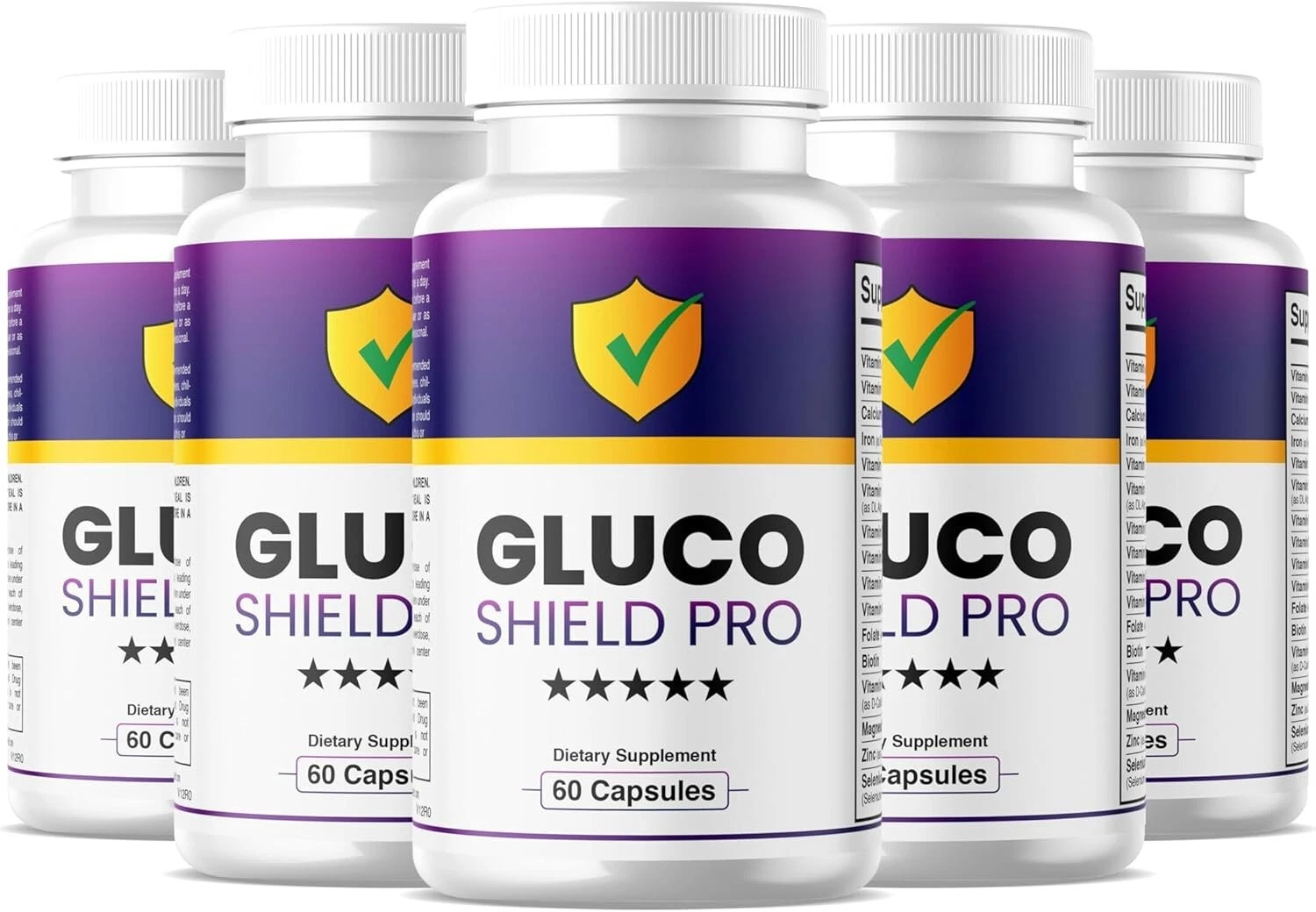 Gluco Shield Pro All Natural Advanced Formula Supplements (300 Capsules) 5-Pack