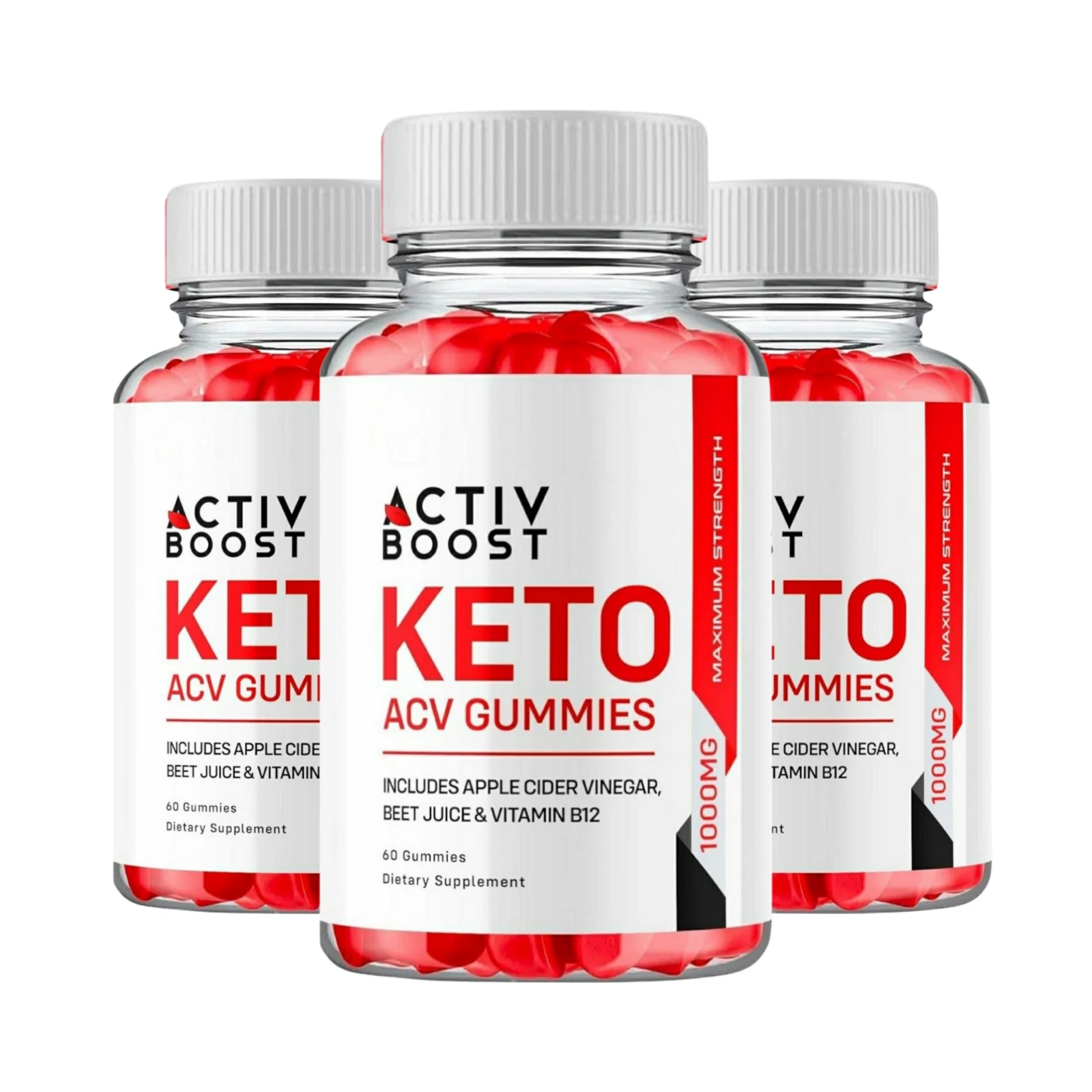 3-Pack Activ Boost Keto ACV Gummies, ActivBoost Gummies Weight Loss -180 Gummies