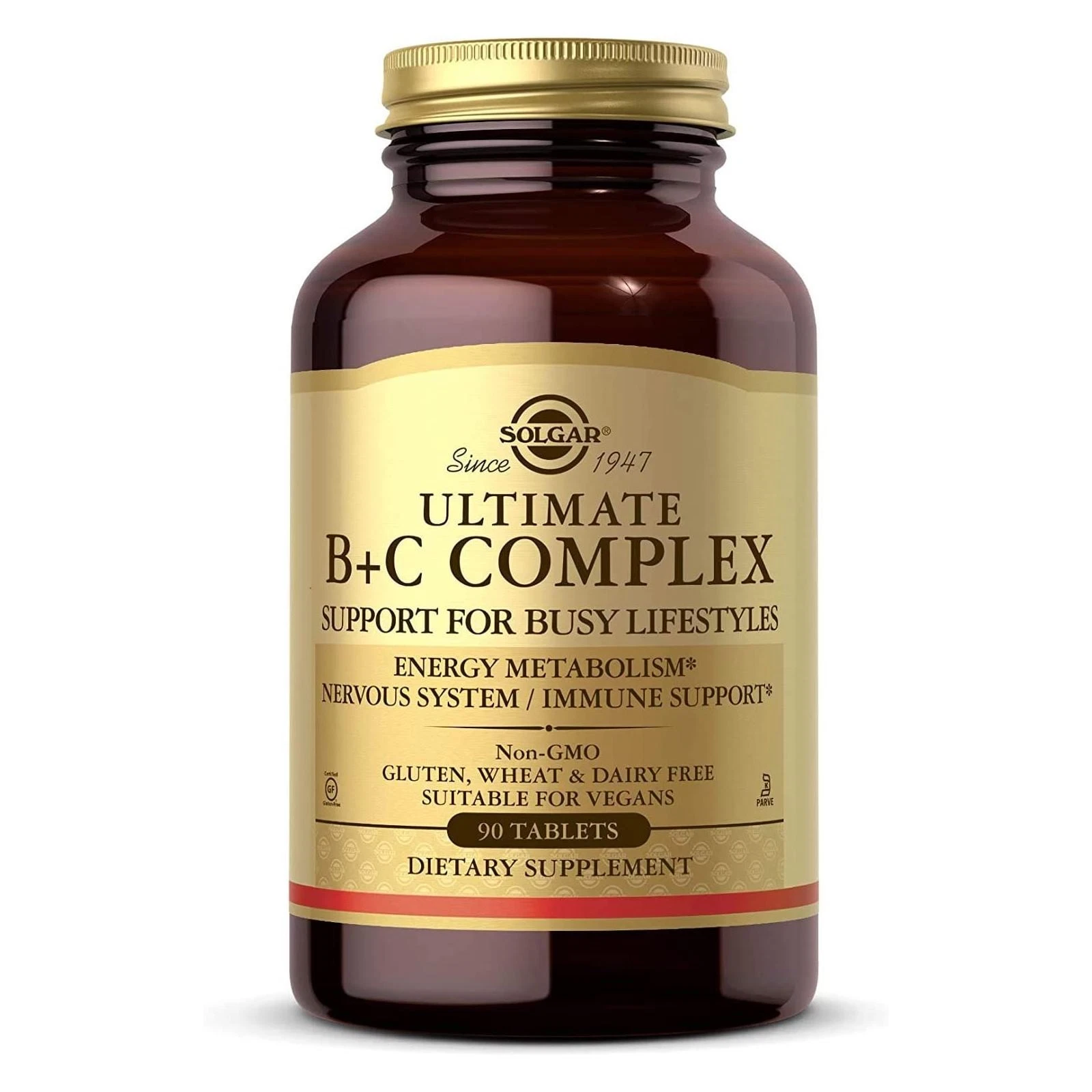 Solgar Ultimate B+C Complex 90 Tablets, Energy Production