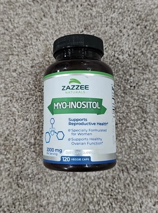Zazzee Myo-Inositol 120 Vegan Capsules, 2000 mg per Serving, 100% Pure, Premium