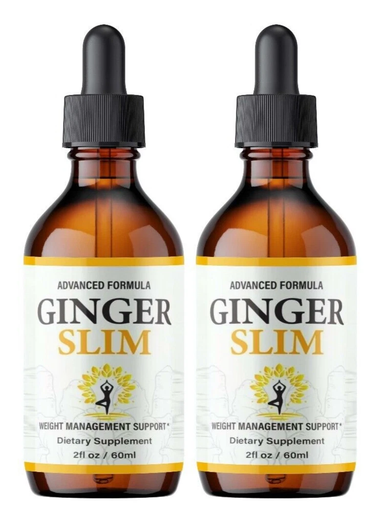 (2 Pack) Ginger Slim Drops, Weight Loss Drops to Support Fat Burning