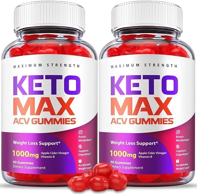 Keto Max ACV Gummies Weight Loss Support Dietary Supplement (120 Gummies) 2 Pack