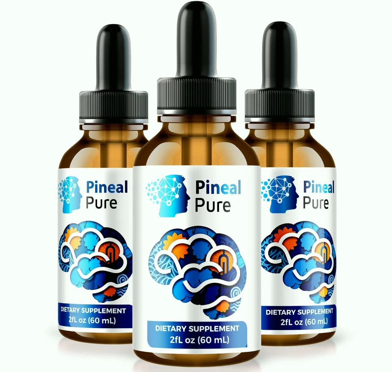 (3 Pack) Pineal Pure Brain Health Drops for Cognitive Health & Wellness