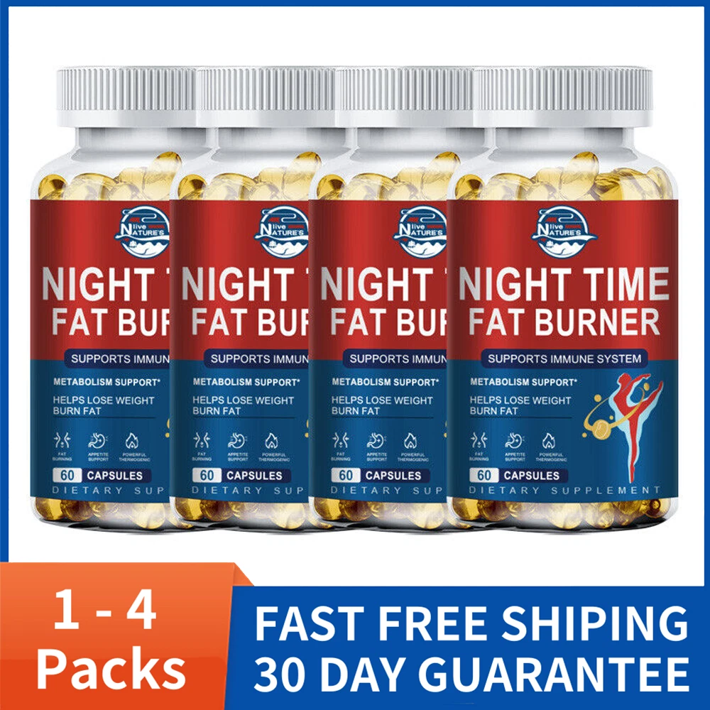 Night Time Fat Burner 60ct Weight Loss Appetite Suppressant Sleep Aid Diet Pills