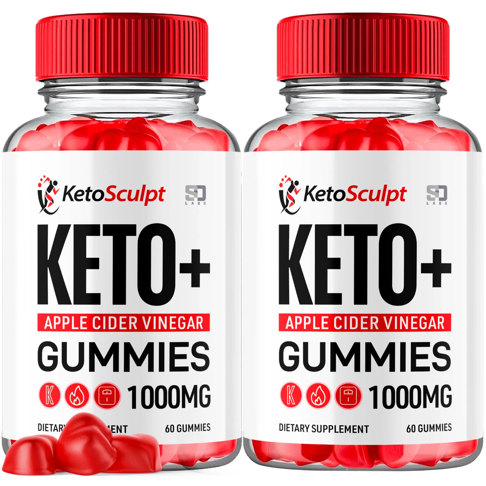 (2 Pack) Keto Sculpt Gummies - Keto+ ACV Gummy For Balanced Lifestyle - 120 Gums