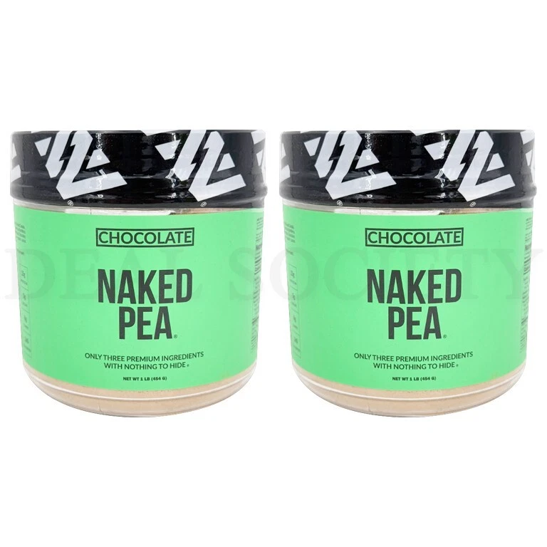 Naked Nutrition Chocolate Pea Protein Isolate 1LB Lot of 2