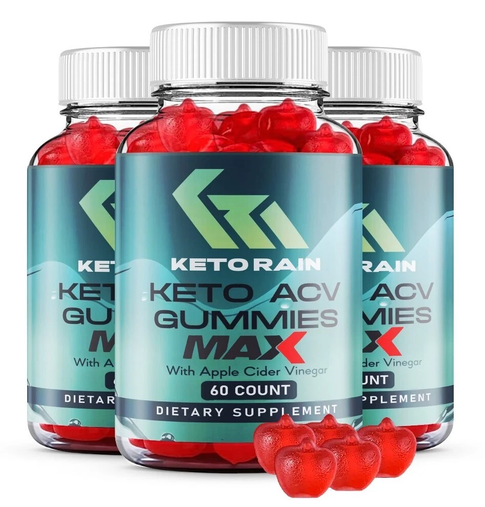 Keto Rain Max ACV Gummies For Weight Loss, KetoRain Max Strength Gummies(3 Pack)
